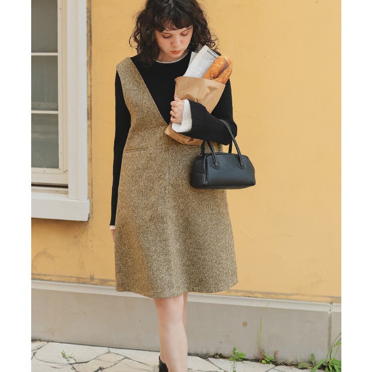 Vネックツイードショートジャンパースカート | titivate | 詳細画像6 