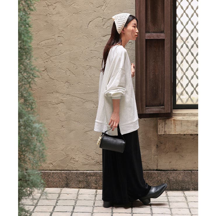 深Vネックサイドスリットスウェットプルオーバー | titivate | 詳細画像4 