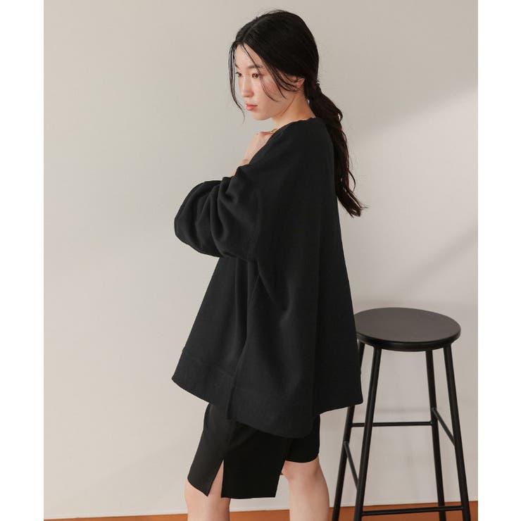 深Vネックサイドスリットスウェットプルオーバー | titivate | 詳細画像16 