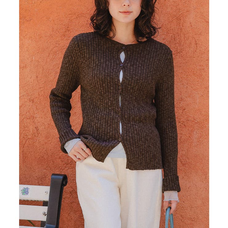 コンパクトリブニットカーディガン | titivate | 詳細画像3 