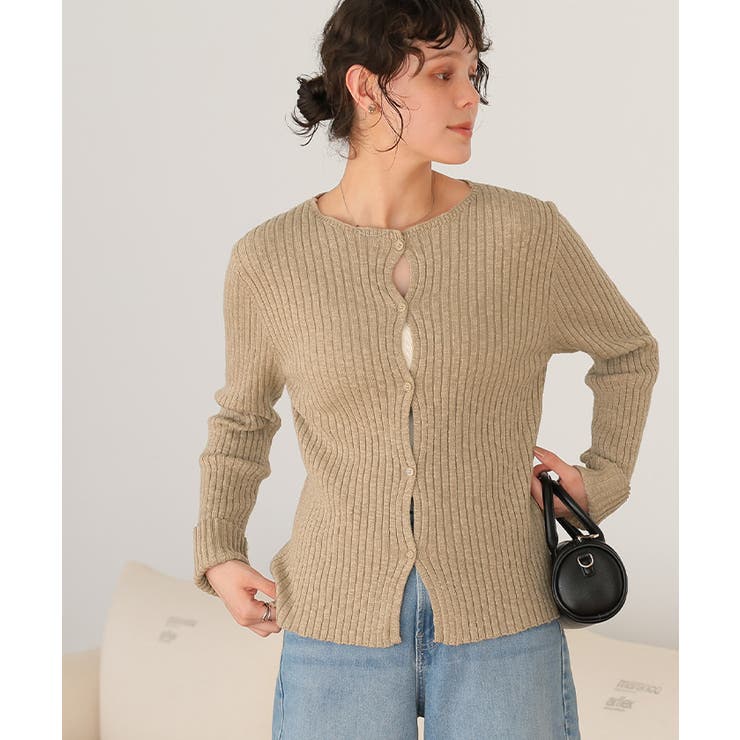 コンパクトリブニットカーディガン | titivate | 詳細画像11 