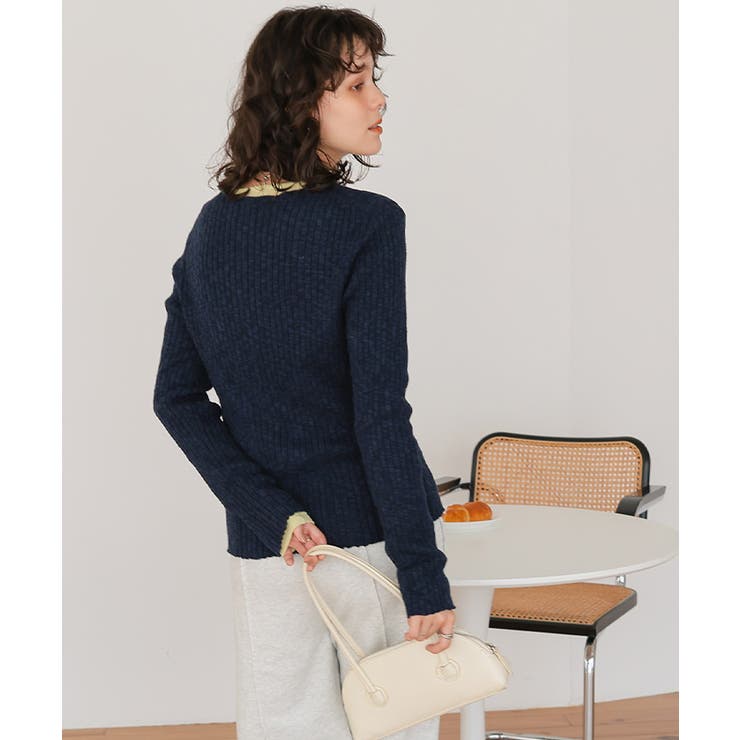 コンパクトリブニットカーディガン | titivate | 詳細画像15 