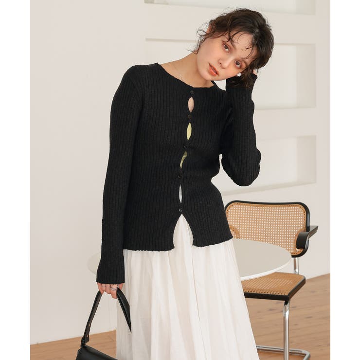 コンパクトリブニットカーディガン | titivate | 詳細画像17 