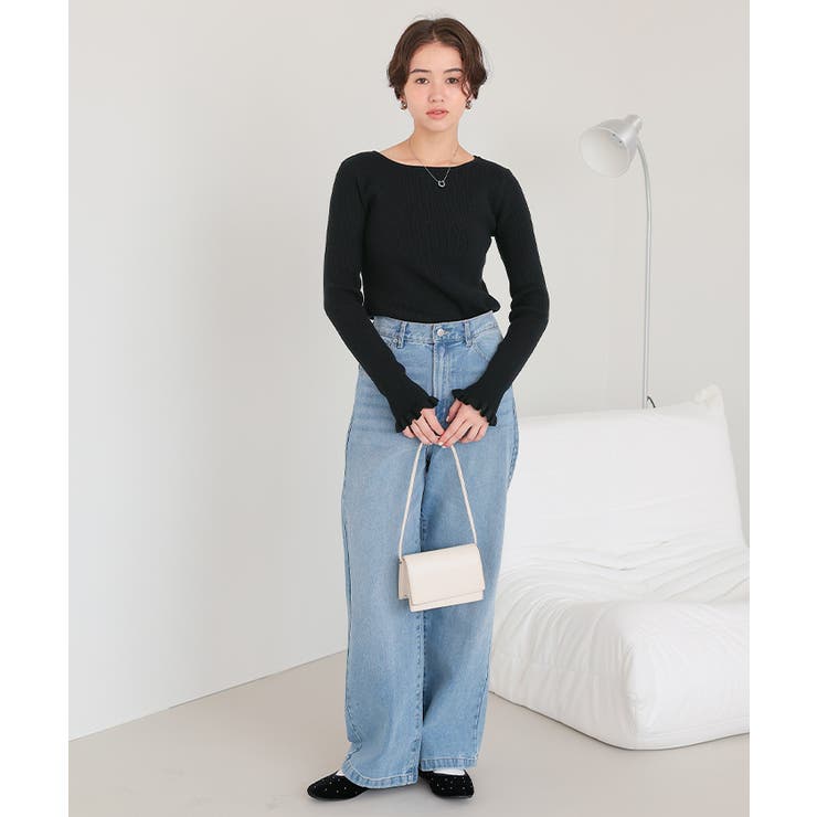 ふわっとタッチフリルスリーブリブニット | titivate | 詳細画像30 