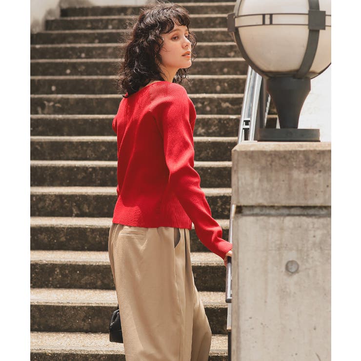 前後2wayダブルジップニットプルオーバー | titivate | 詳細画像23 