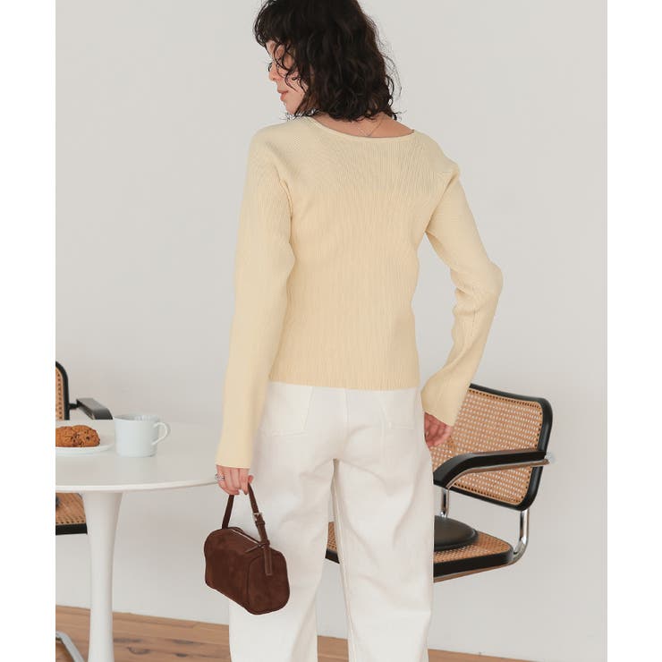 前後2wayダブルジップニットプルオーバー | titivate | 詳細画像7 