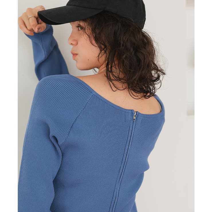 前後2wayダブルジップニットプルオーバー | titivate | 詳細画像14 