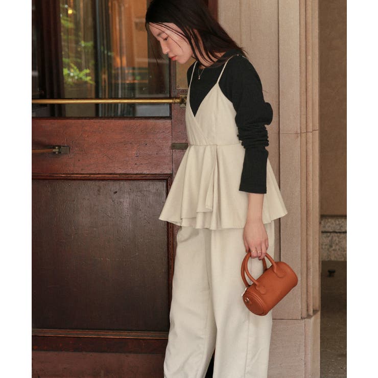 ペプラムキャミソールトップスドッキングオールインワン | titivate | 詳細画像16 