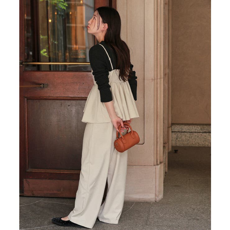 ペプラムキャミソールトップスドッキングオールインワン | titivate | 詳細画像17 