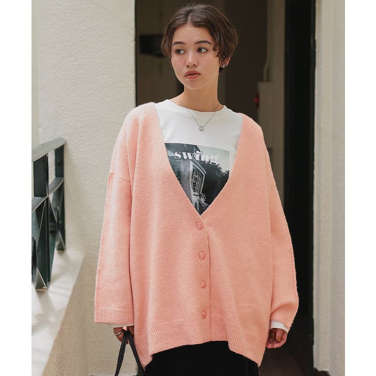 深Vネックルーズニットカーディガン | titivate | 詳細画像10 