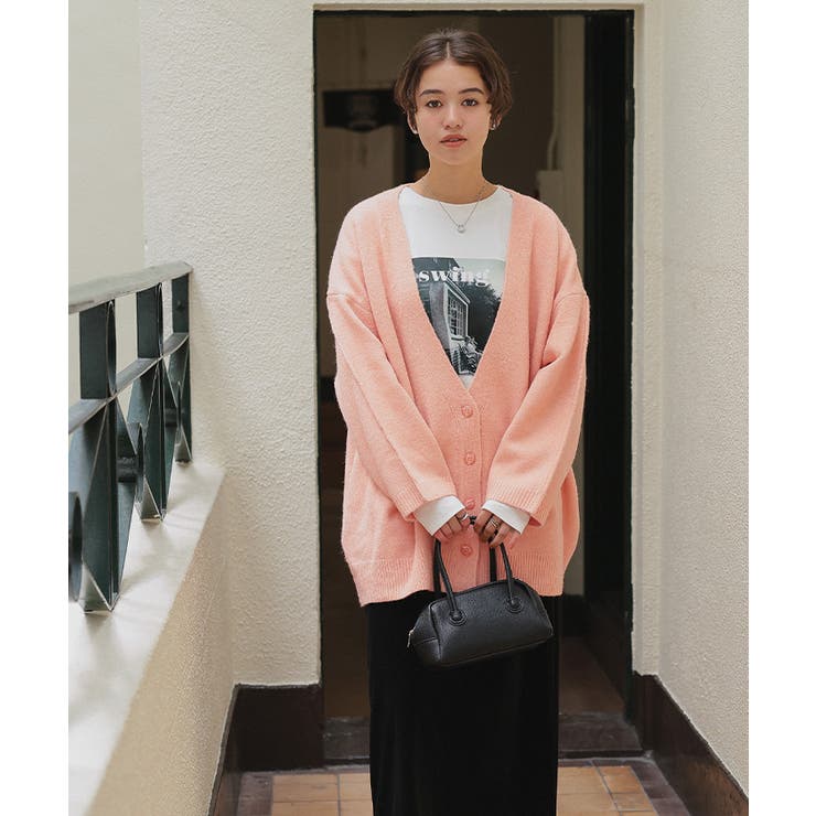 深Vネックルーズニットカーディガン | titivate | 詳細画像13 