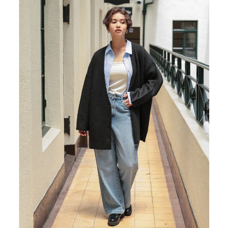 深Vネックルーズニットカーディガン | titivate | 詳細画像15 