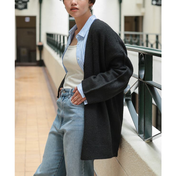 深Vネックルーズニットカーディガン | titivate | 詳細画像16 