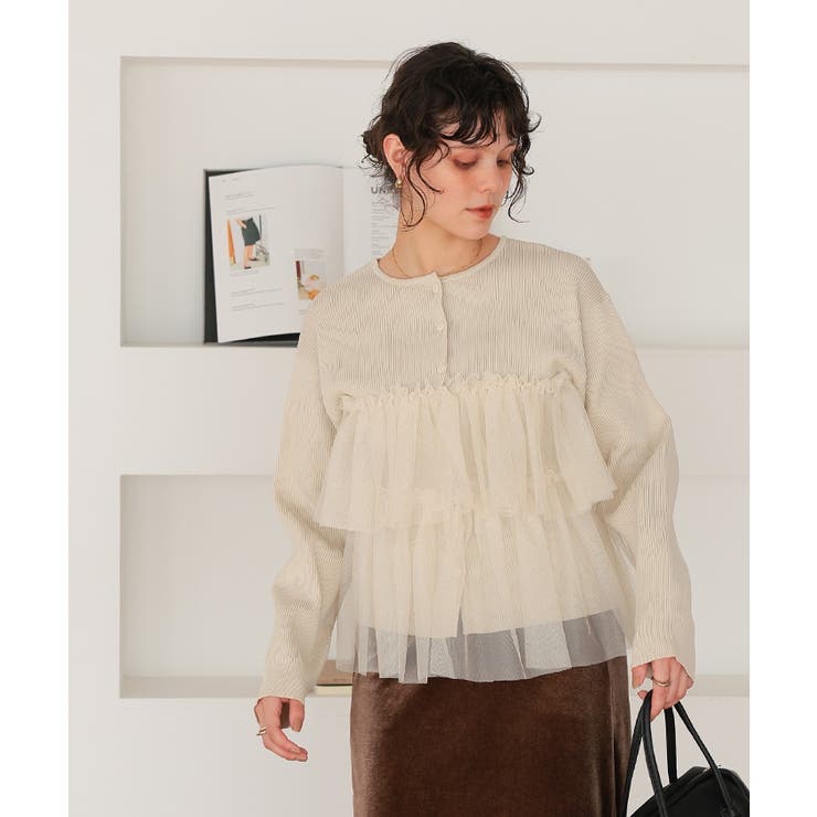 ティアードフリルニットカーディガン | titivate | 詳細画像24 