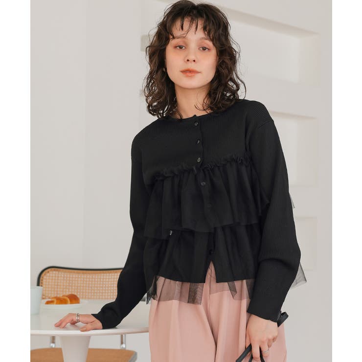 ティアードフリルニットカーディガン | titivate | 詳細画像14 