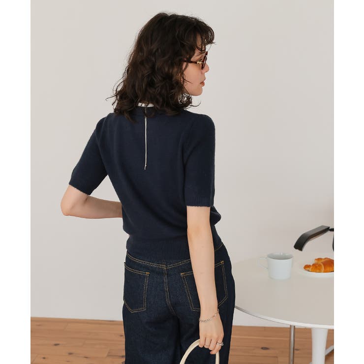 レイヤードデザインふわっとタッチハーフスリーブニット | titivate | 詳細画像34 