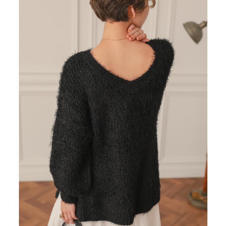 前後2wayサイドスリットシャギーチュニックニット | titivate | 詳細画像22 