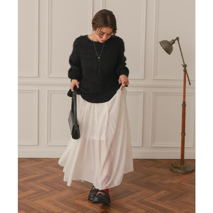 前後2wayサイドスリットシャギーチュニックニット | titivate | 詳細画像26 