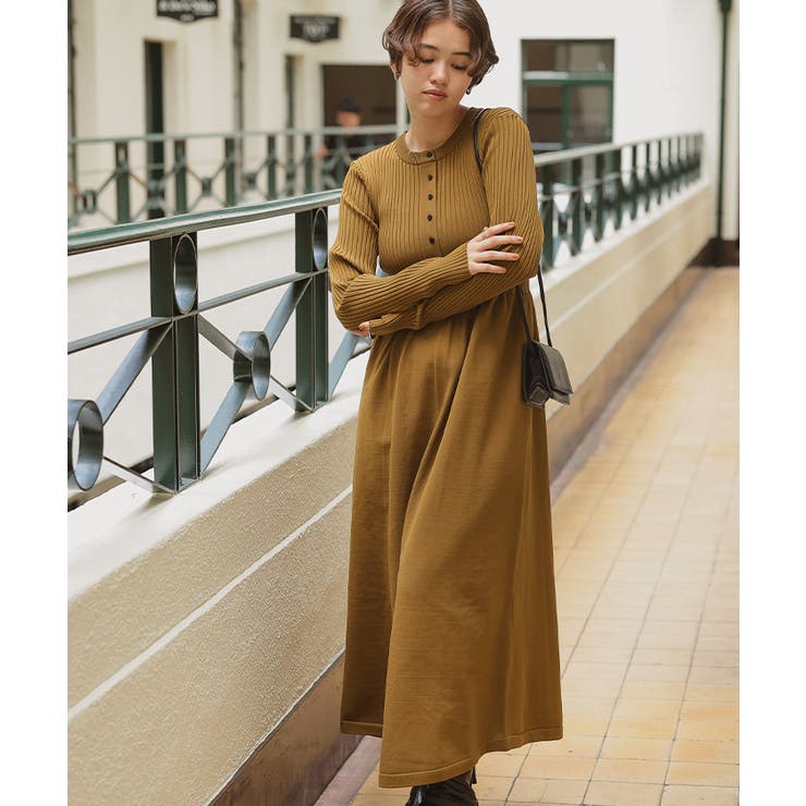 ヘンリーネックデザインニットワンピース | titivate | 詳細画像17 