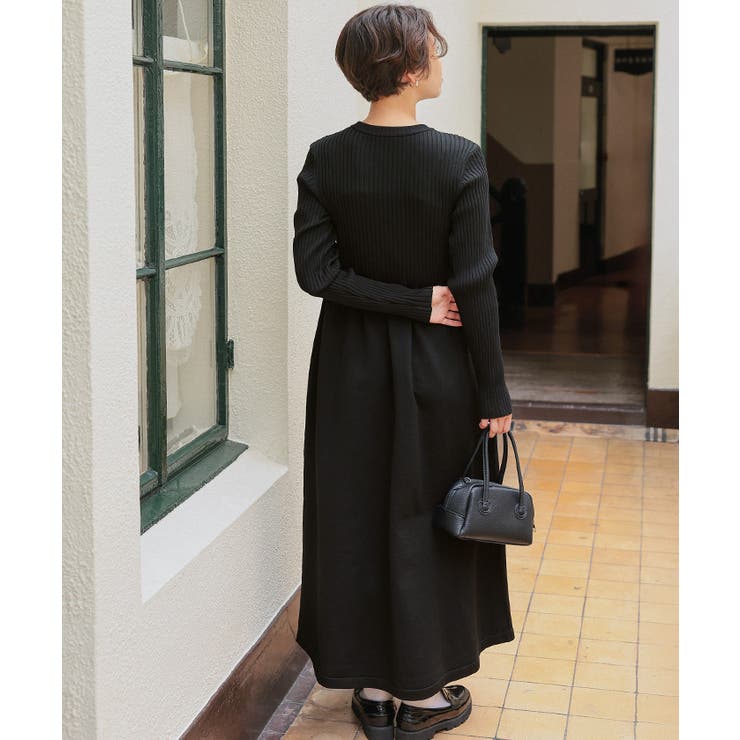 激レア　初期　20471120 トライヴェンテイ　変形ニットワンピース デコルテデザインラメニット2wayワンピース(ニットワンピース