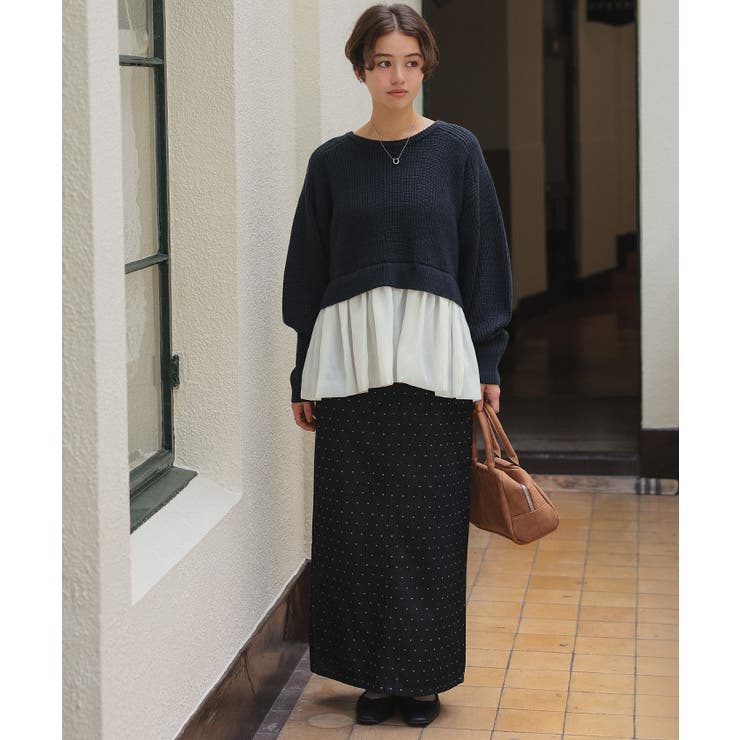 シアーペプラムドッキングニットプルオーバー | titivate | 詳細画像20 