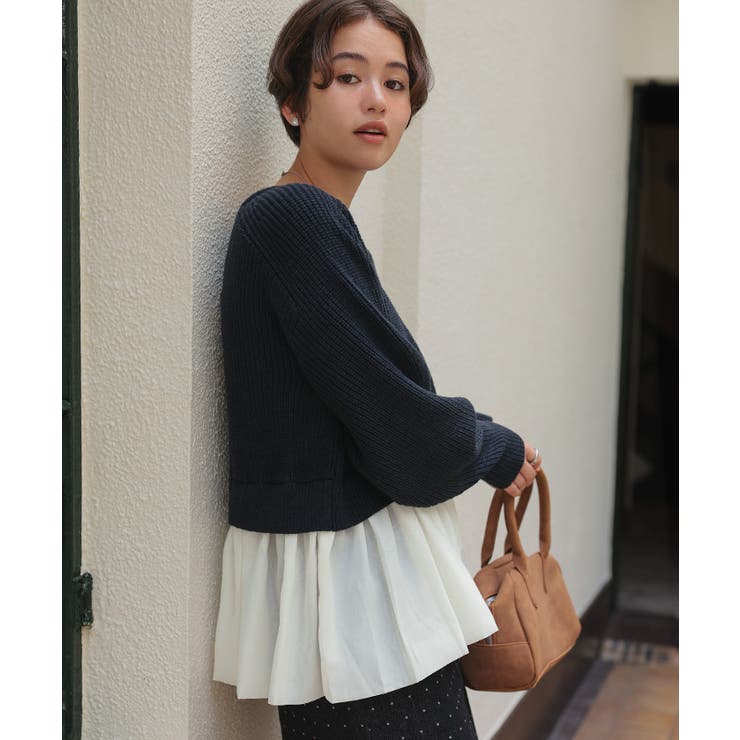 シアーペプラムドッキングニットプルオーバー | titivate | 詳細画像21 