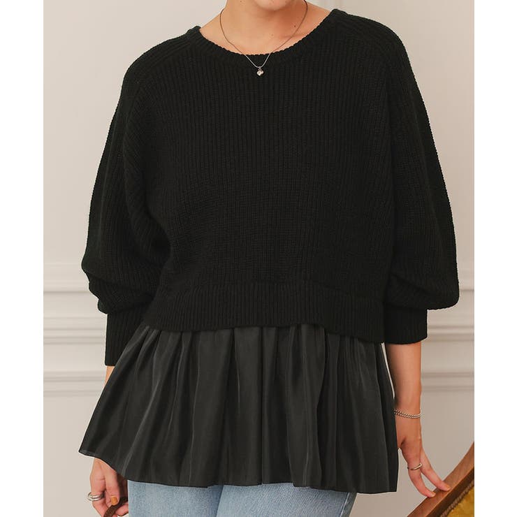 シアーペプラムドッキングニットプルオーバー | titivate | 詳細画像15 