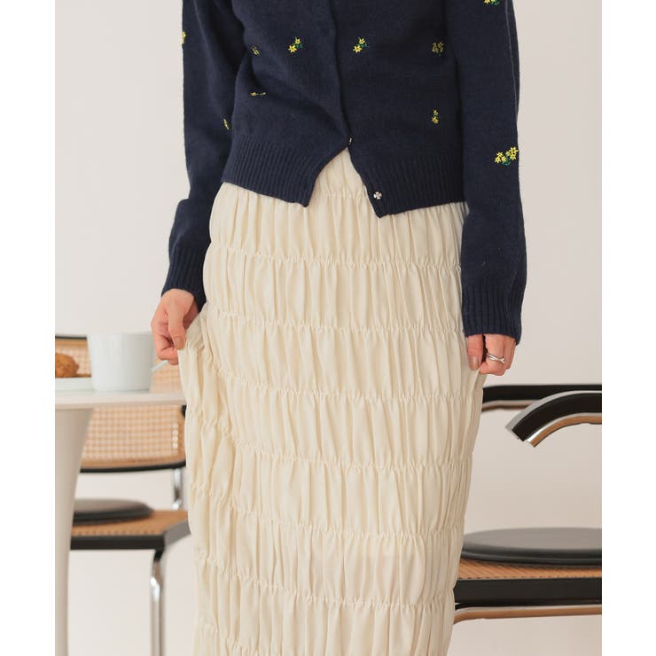 シャーリングIラインスカート | titivate | 詳細画像24 