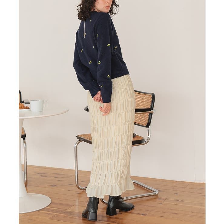 シャーリングIラインスカート | titivate | 詳細画像6 