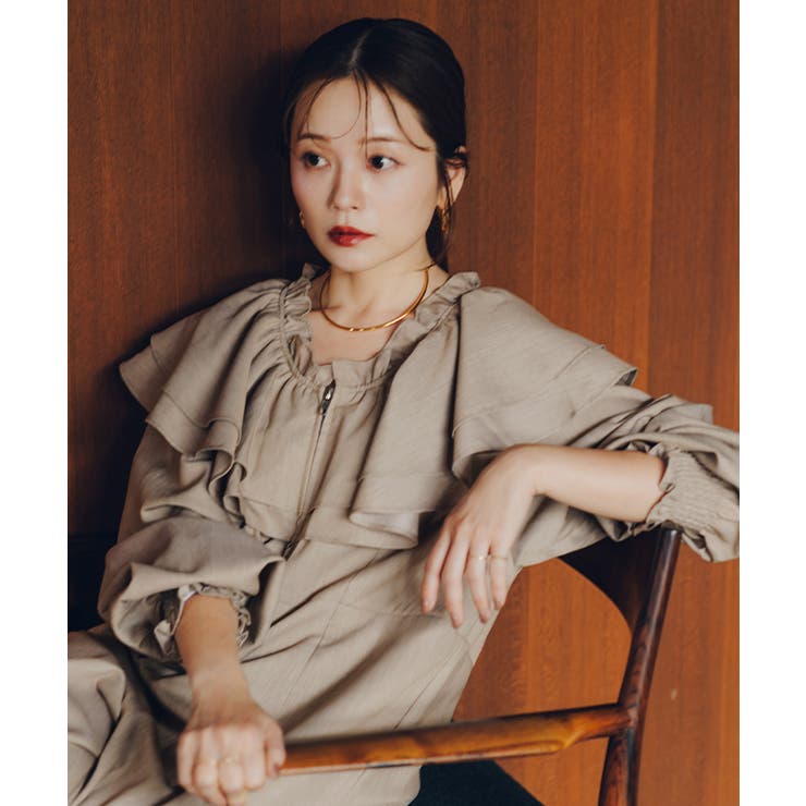 フロントファスナーフリルデザインオールインワン | titivate | 詳細画像11 