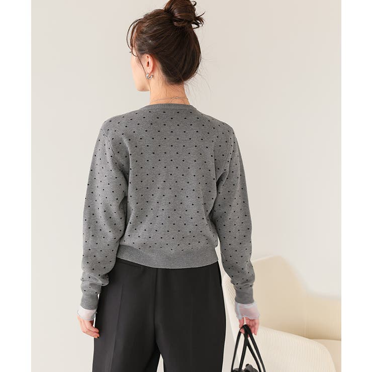 ❤︎ジプソフィア　ドットカーディガン❤︎ GPAS-501g Dot Cardigan Navy | gypsohila