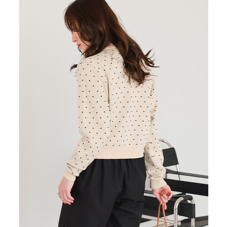 ドットジャガードニットカーディガン | titivate | 詳細画像29 