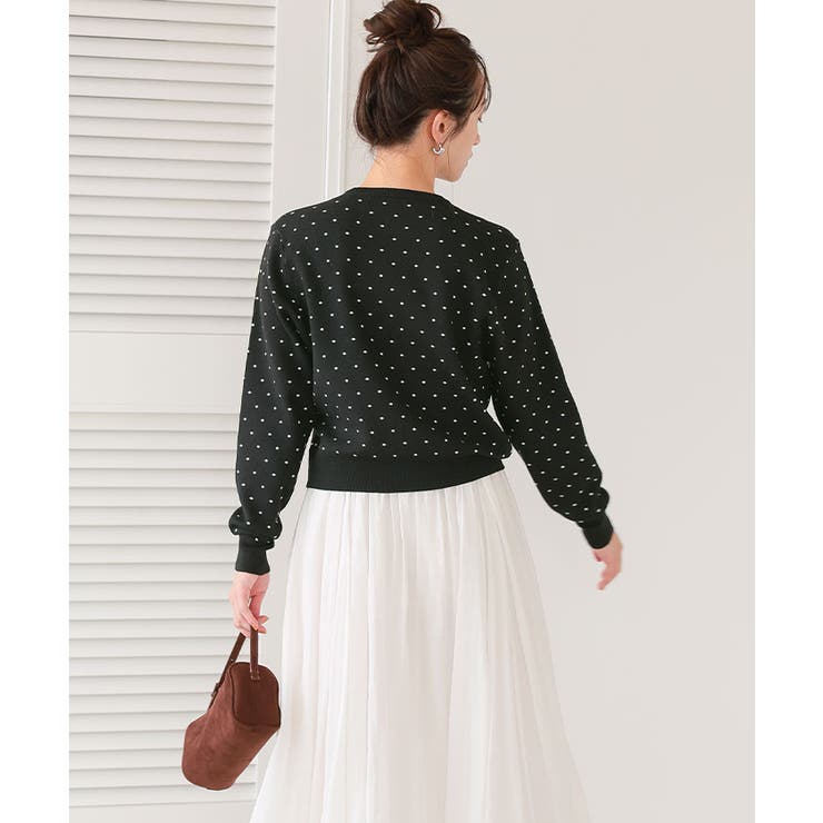 ドットジャガードニットカーディガン | titivate | 詳細画像35 