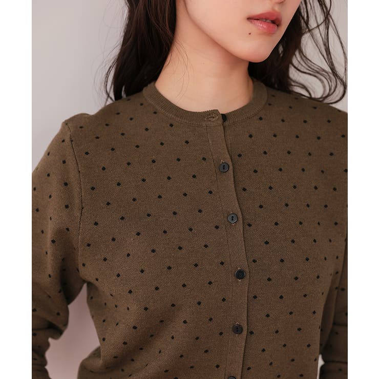 ドットジャガードニットカーディガン | titivate | 詳細画像3 
