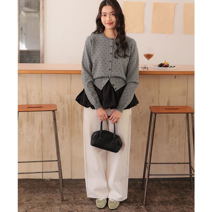 ドットジャガードニットカーディガン | titivate | 詳細画像9 