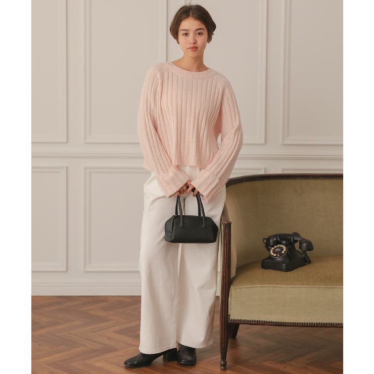 クロップド丈リブニットプルオーバー | titivate | 詳細画像21 