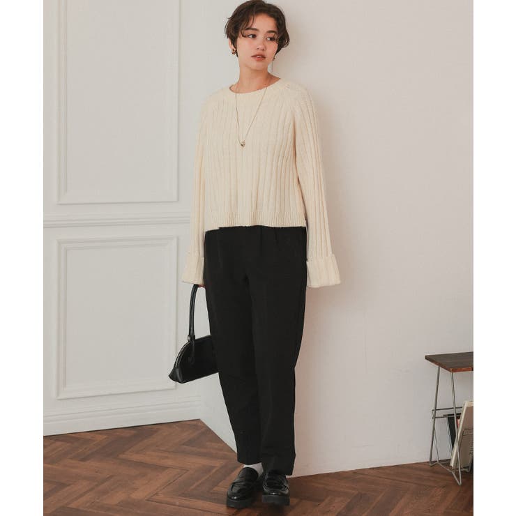 クロップド丈リブニットプルオーバー | titivate | 詳細画像25 