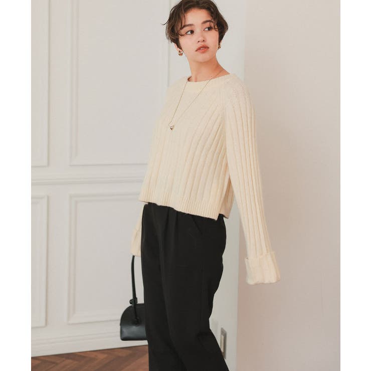 クロップド丈リブニットプルオーバー | titivate | 詳細画像27 