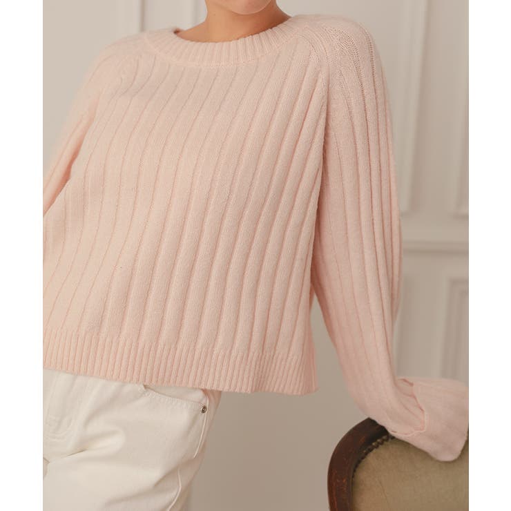 クロップド丈リブニットプルオーバー | titivate | 詳細画像2 