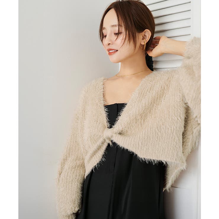 深Vネックショートシャギーニット | titivate | 詳細画像17 