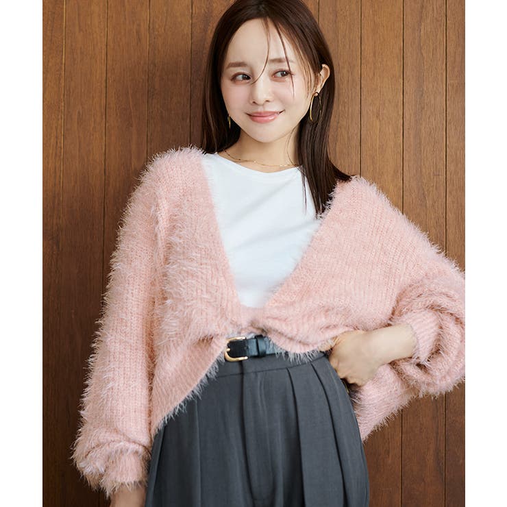 深Vネックショートシャギーニット | titivate | 詳細画像21 