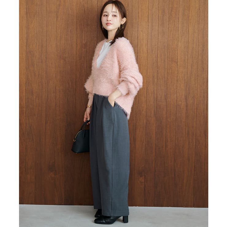 深Vネックショートシャギーニット | titivate | 詳細画像23 