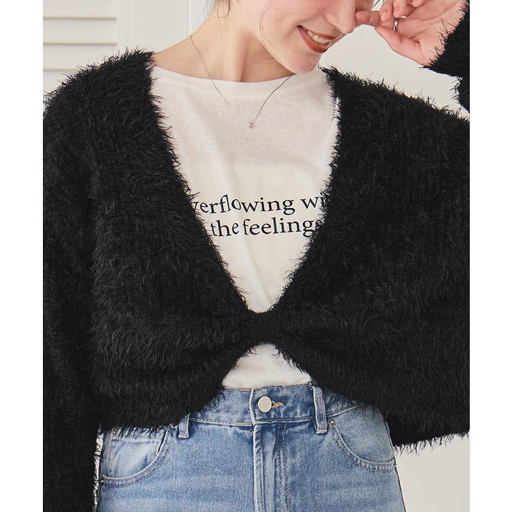 深Vネックショートシャギーニット | titivate | 詳細画像26 