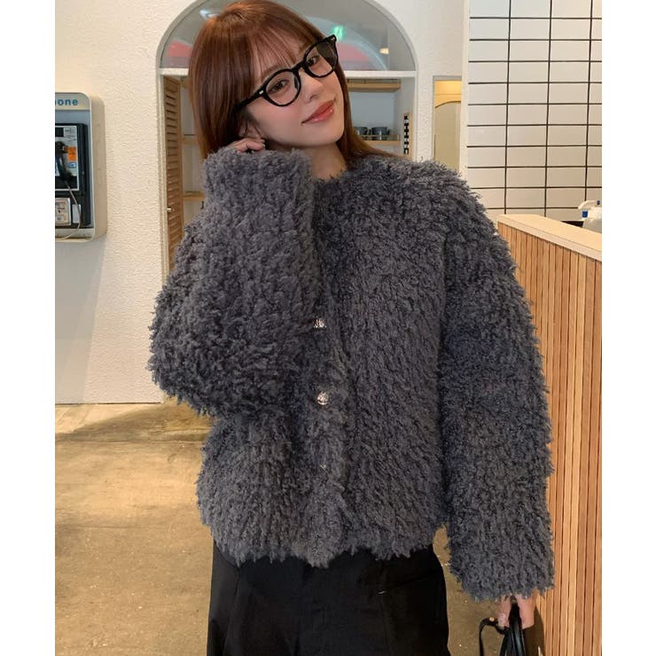 中綿キルティングプードルフェイクファージャケット | titivate | 詳細画像26 