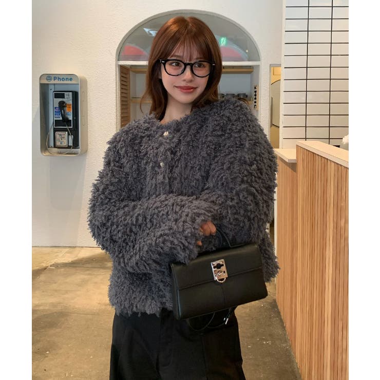 中綿キルティングプードルフェイクファージャケット | titivate | 詳細画像28 