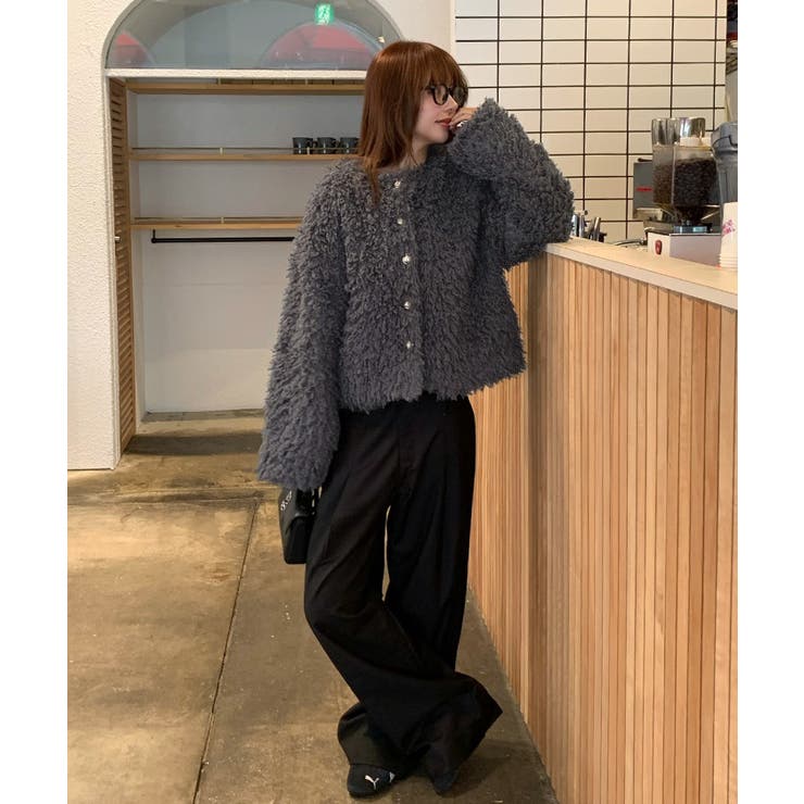 中綿キルティングプードルフェイクファージャケット | titivate | 詳細画像3 