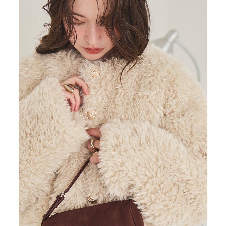 中綿キルティングプードルフェイクファージャケット | titivate | 詳細画像7 