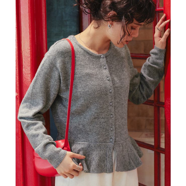 前後2wayフリルヘムニットカーディガン/トップス | titivate | 詳細画像5 