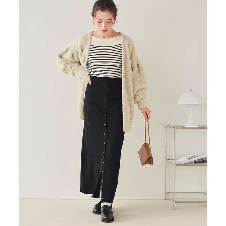 釦デザインIラインニットスカート | titivate | 詳細画像22 