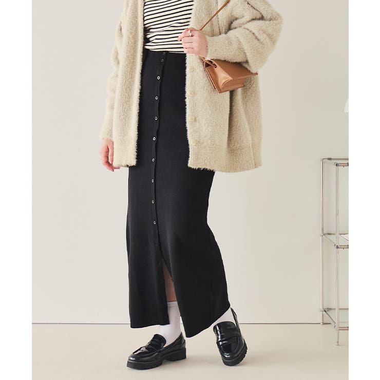 釦デザインIラインニットスカート | titivate | 詳細画像7 